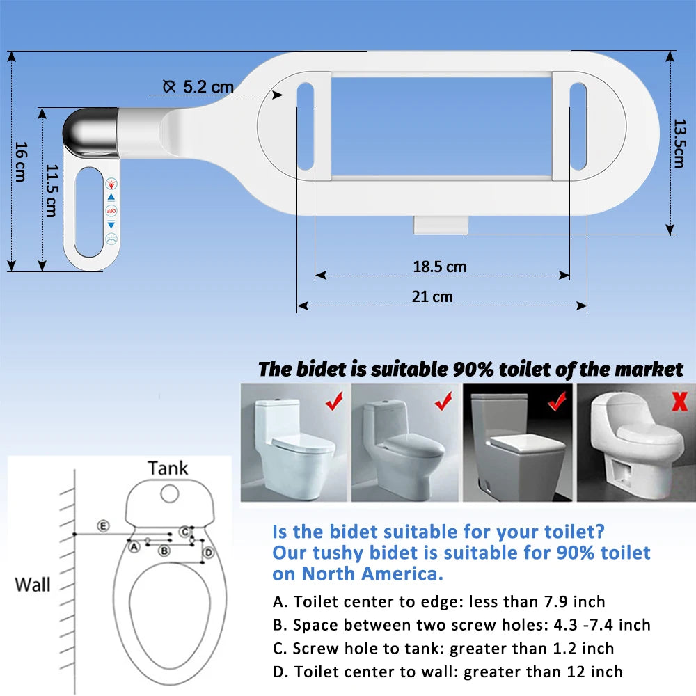 Bidet Toilet Seat Ultra-thin Non-Electric